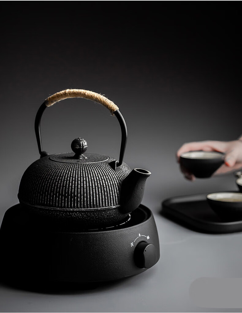 上水茶具日式铁壶铸铁泡茶壶电陶炉煮茶器煮水烧茶烧水壶家用茶道套装