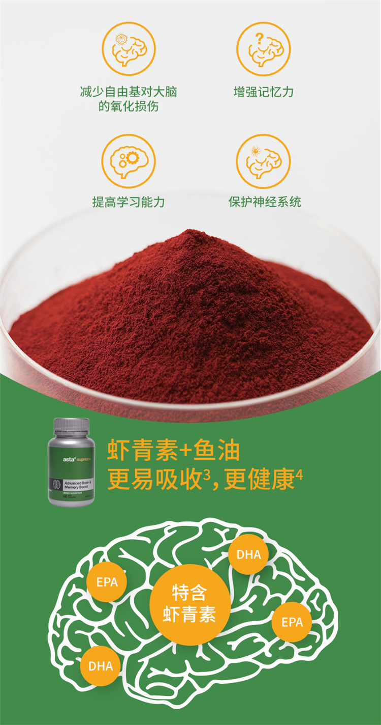 新西兰直邮astasupreme天然虾青素强效抗氧化超级关节灵60粒新包装3瓶