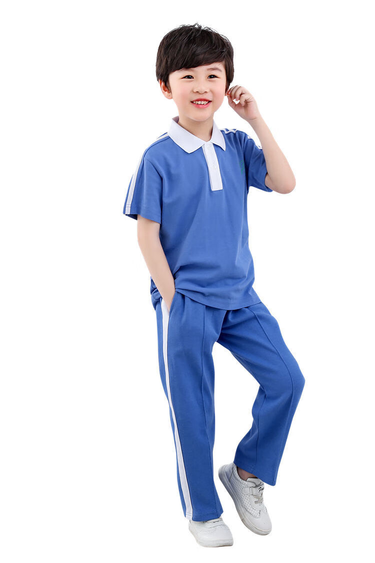 沙筱奕深圳市校服统一小学生速干夏装礼服运动男女套装短袖上衣短长薄