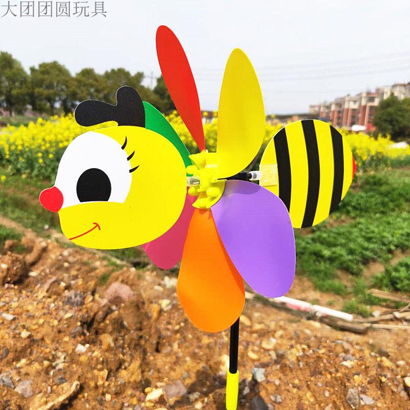 玩具七彩风车动物卡通立体塑料大风车装饰礼物地摊批发 尾巴毛毛虫 20