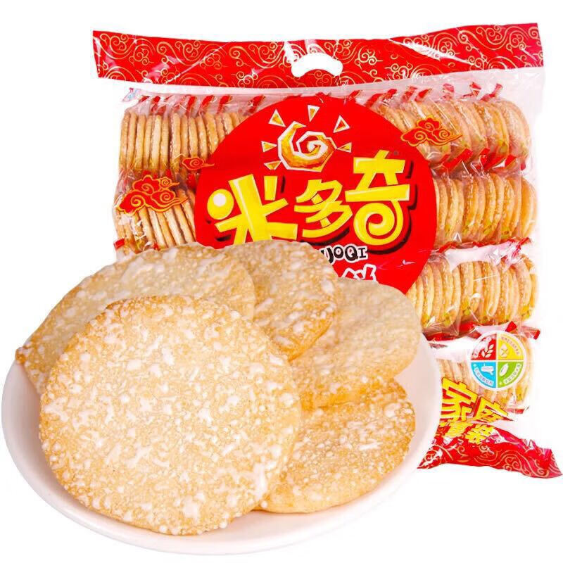 河南特产米多奇雪饼仙贝米饼干旺雪饼整箱多规格40包438g雪饼438g仙贝