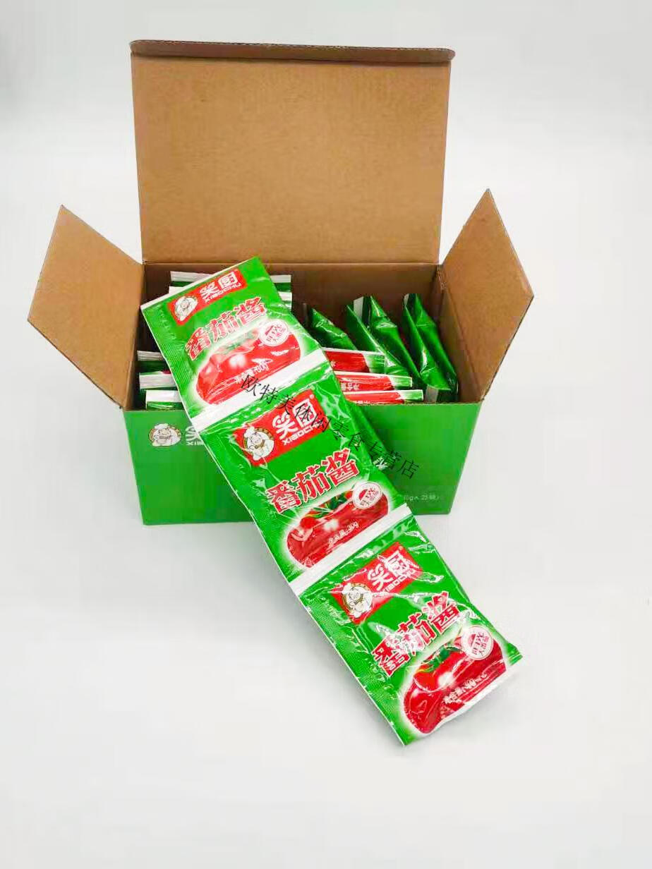 新疆特产美食笑厨纯番茄酱番茄膏30g*25小包装儿童蔗糖【图片 价格