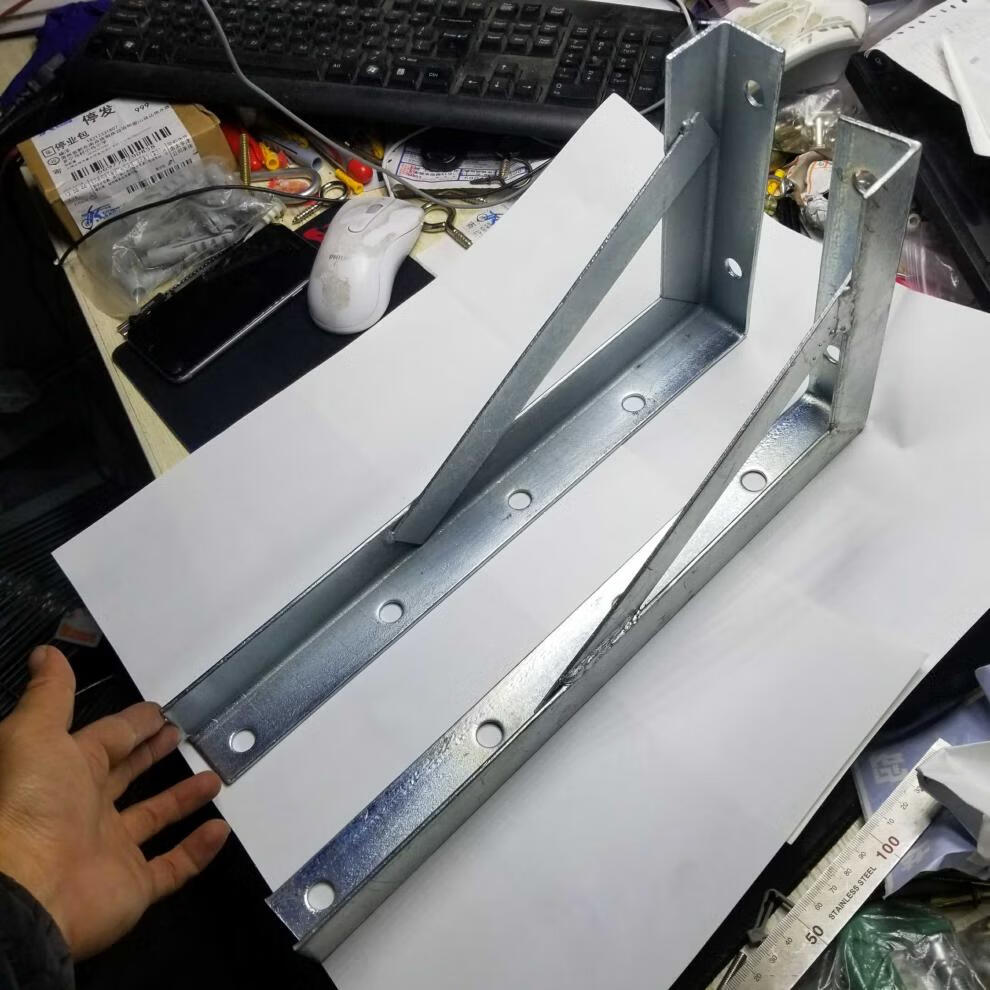 角铁三角支架托架墙上承重花阳台花盆固定直角货架厚长角码铁架子