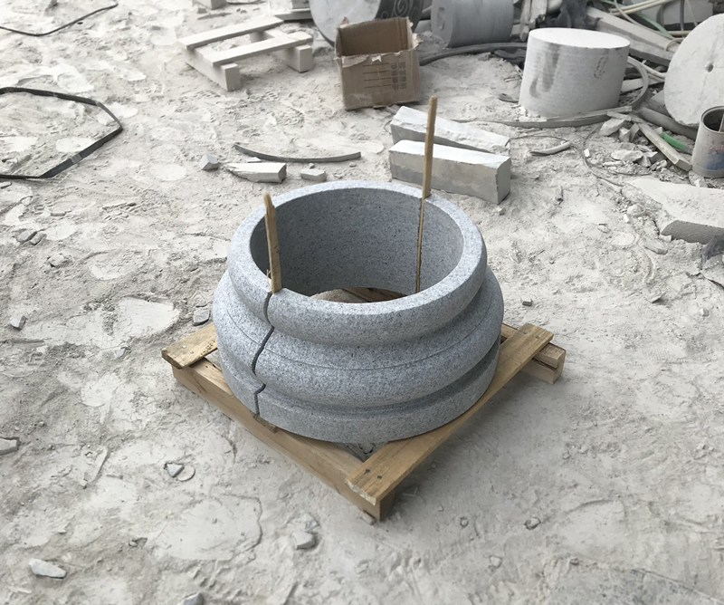 花岗岩空心石雕柱墩子柱础石青石柱脚石柱顶石样式可定制 空心直径32