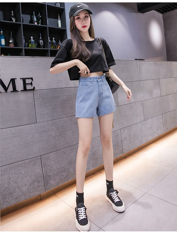 精选夏季新品短裤女夏外穿短裤女牛仔短裤女夏2022新款白色韩版高腰
