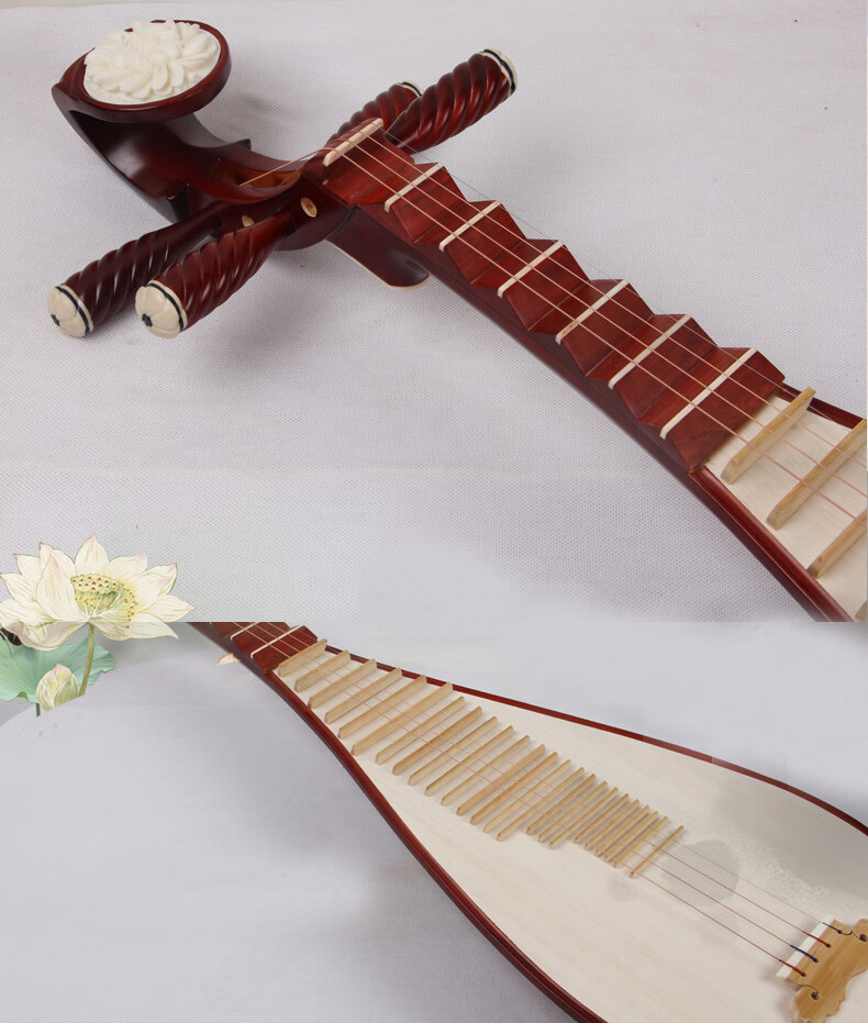 骨花成人琵琶 琵琶包 指甲 胶布 备用1弦 调音器