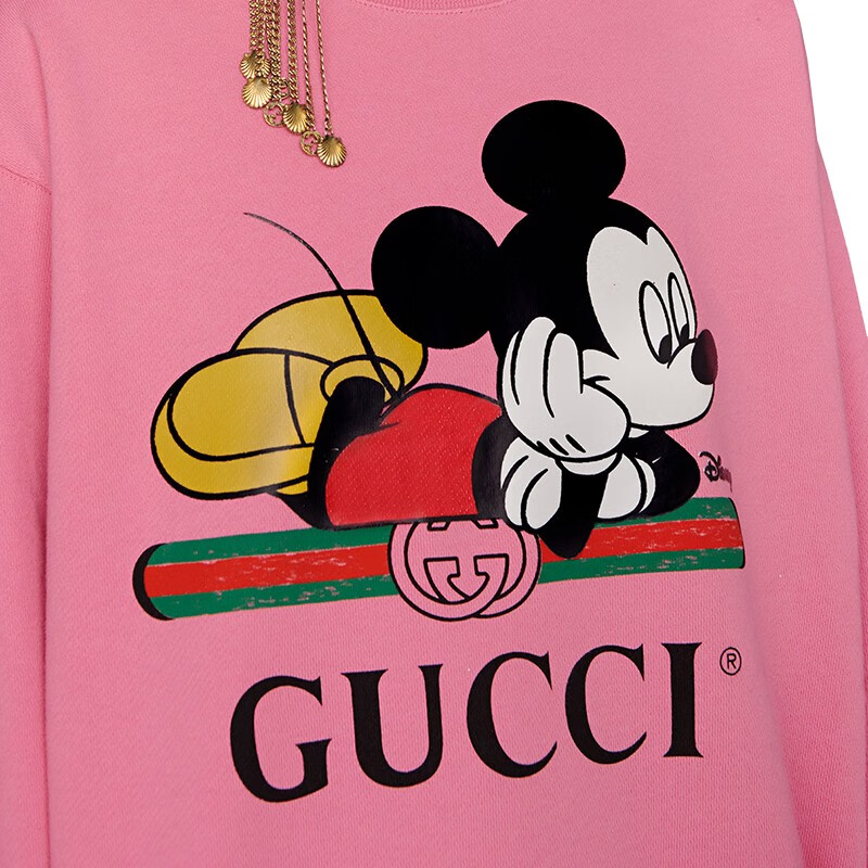 古驰gucci女装20款disney 迪士尼 联名款米奇米老鼠卫衣女 白色【预订
