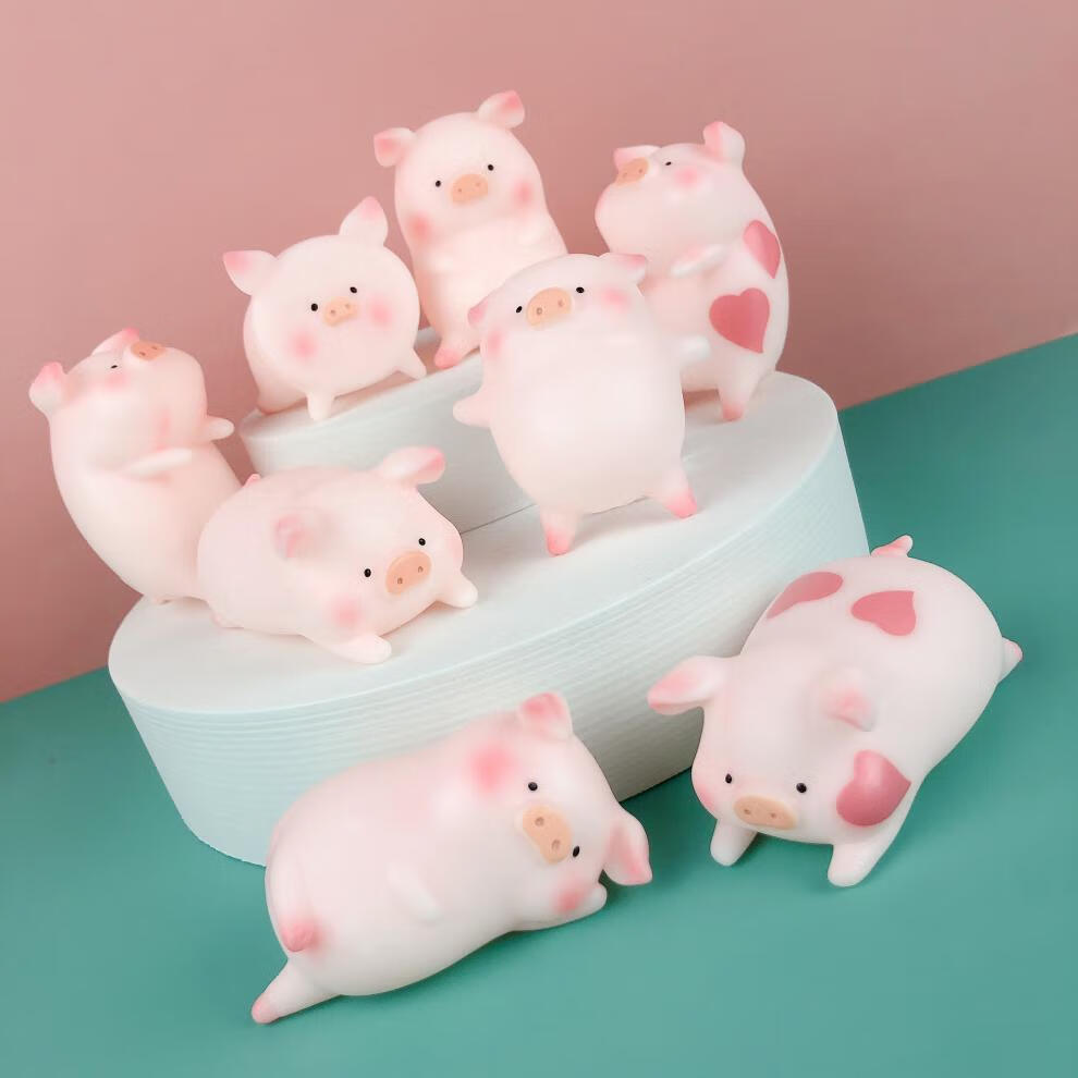 lulu猪盲盒樱花魔法罐头猪圣诞王一博代餐猪隐藏梦想巧克力恋人樱花猪