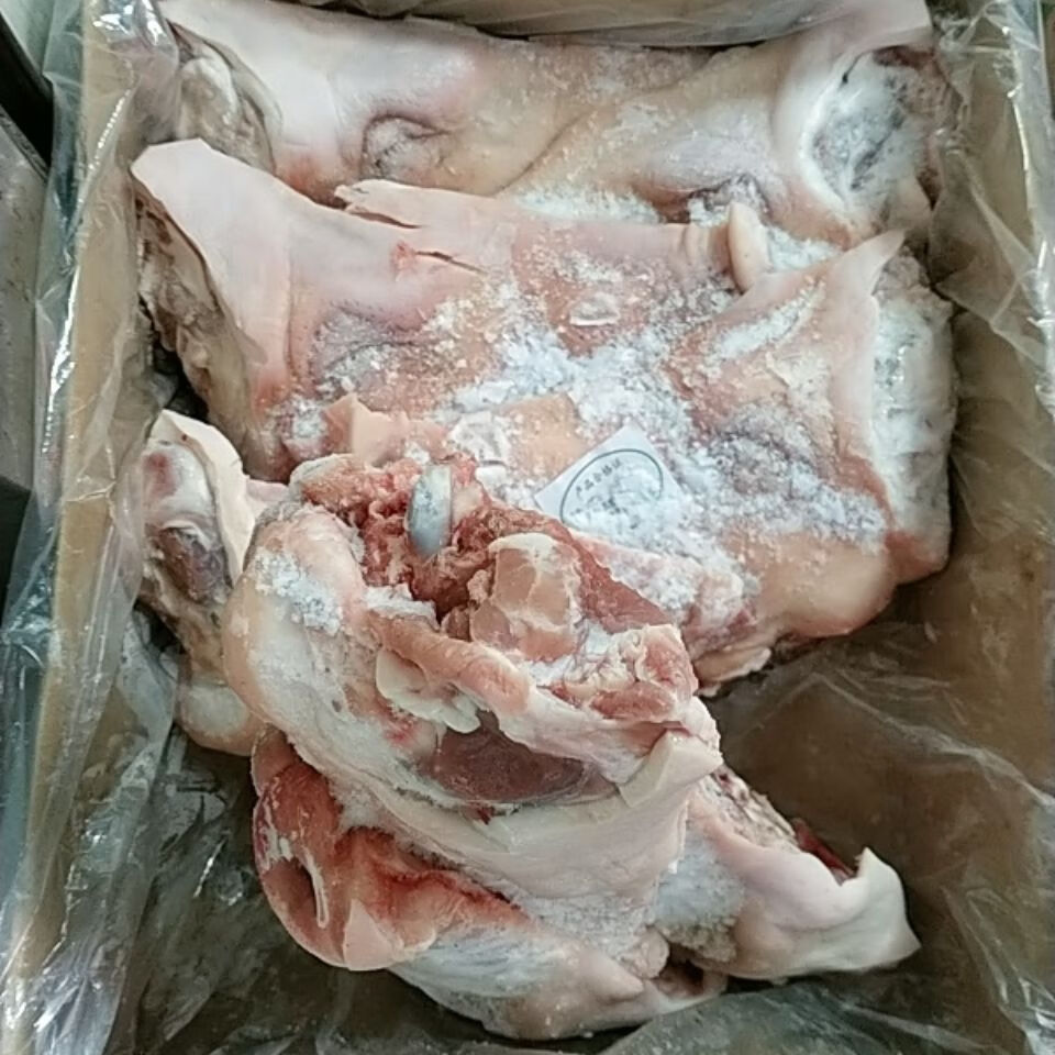 德薇格 生鲜新鲜冷冻生猪头带骨猪头肉猪脸肉劈开猪头20斤干净 江苏