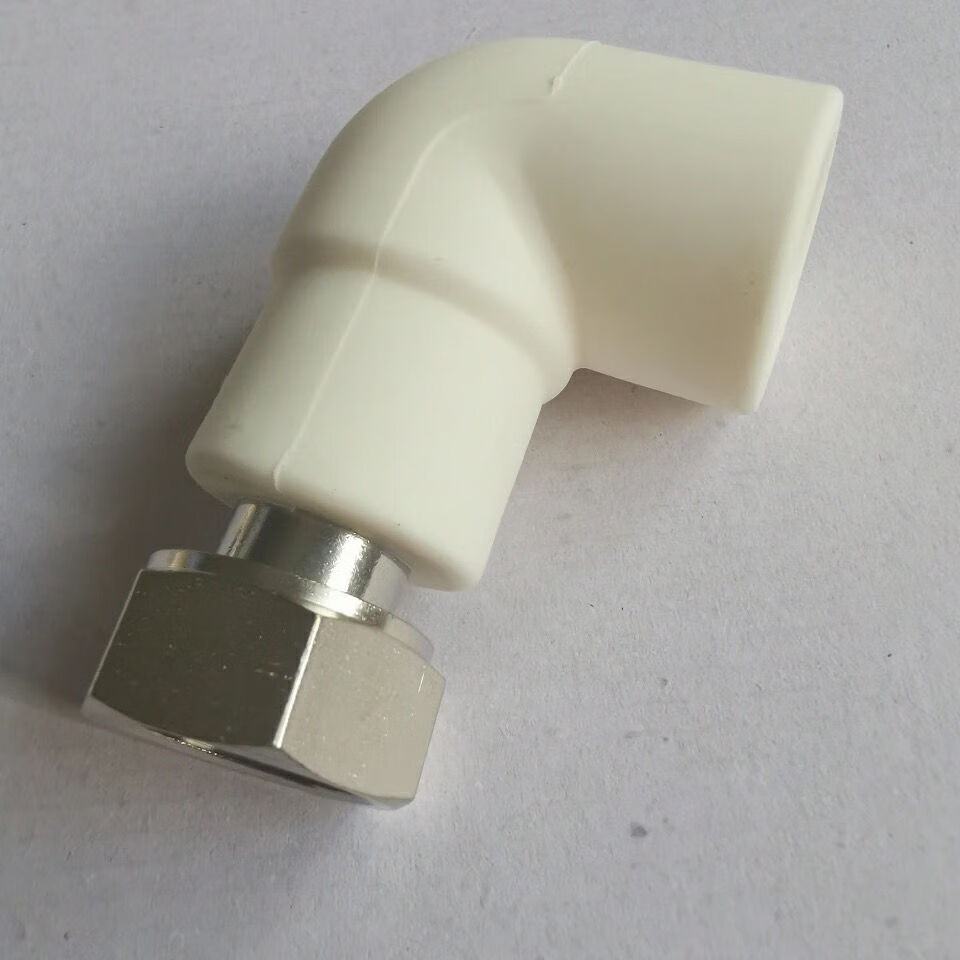 金潮热水器配件山东售后指定4分ppr热水器活接弯头铜活弯接头金乳白弯