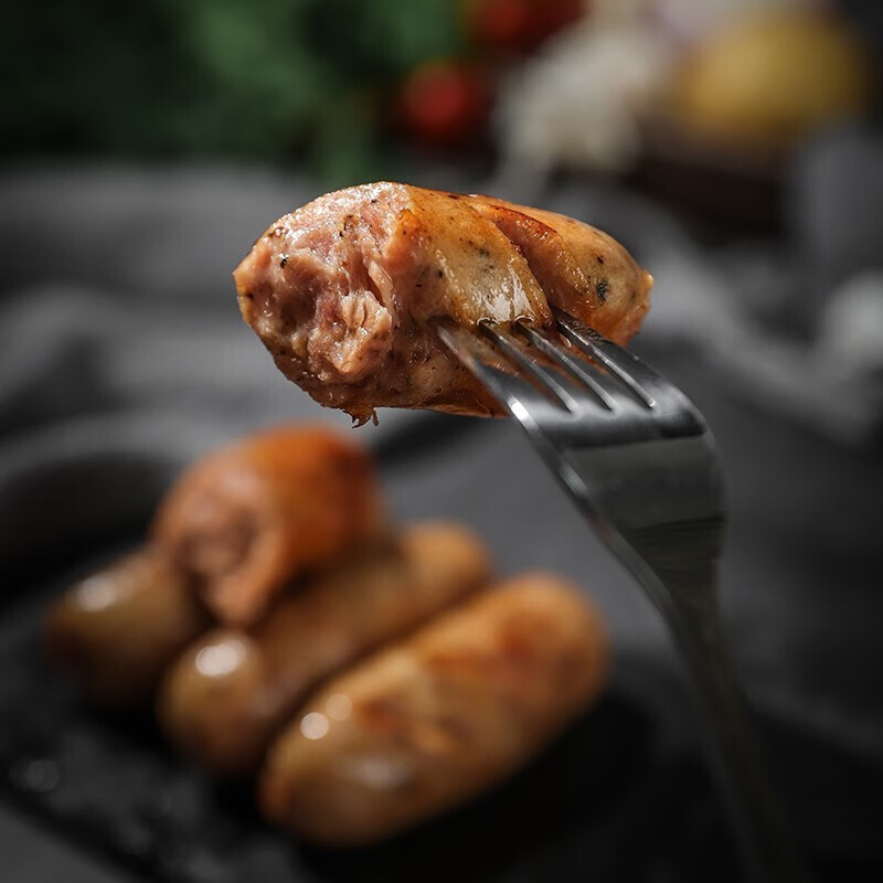 汉伯克烤肠火山石地道纯肉肠风味热狗肠麻辣黑椒原味香肠食品 --2袋共