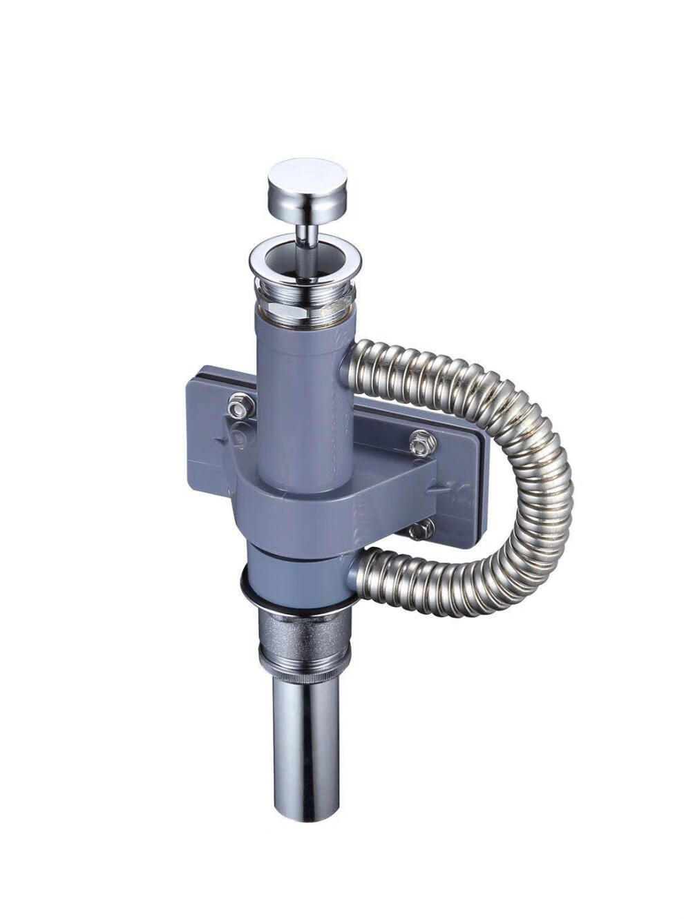 岩板隐藏式下水器洗脸盆洗手洗漱盆按压弹跳一体盆下水器排水器的的