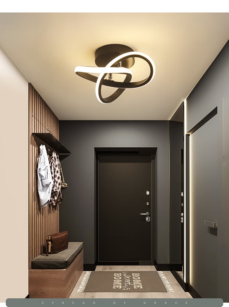 艺歌(yige) 北欧过道灯走廊灯家用创意led入户阳台灯饰简约现代入户