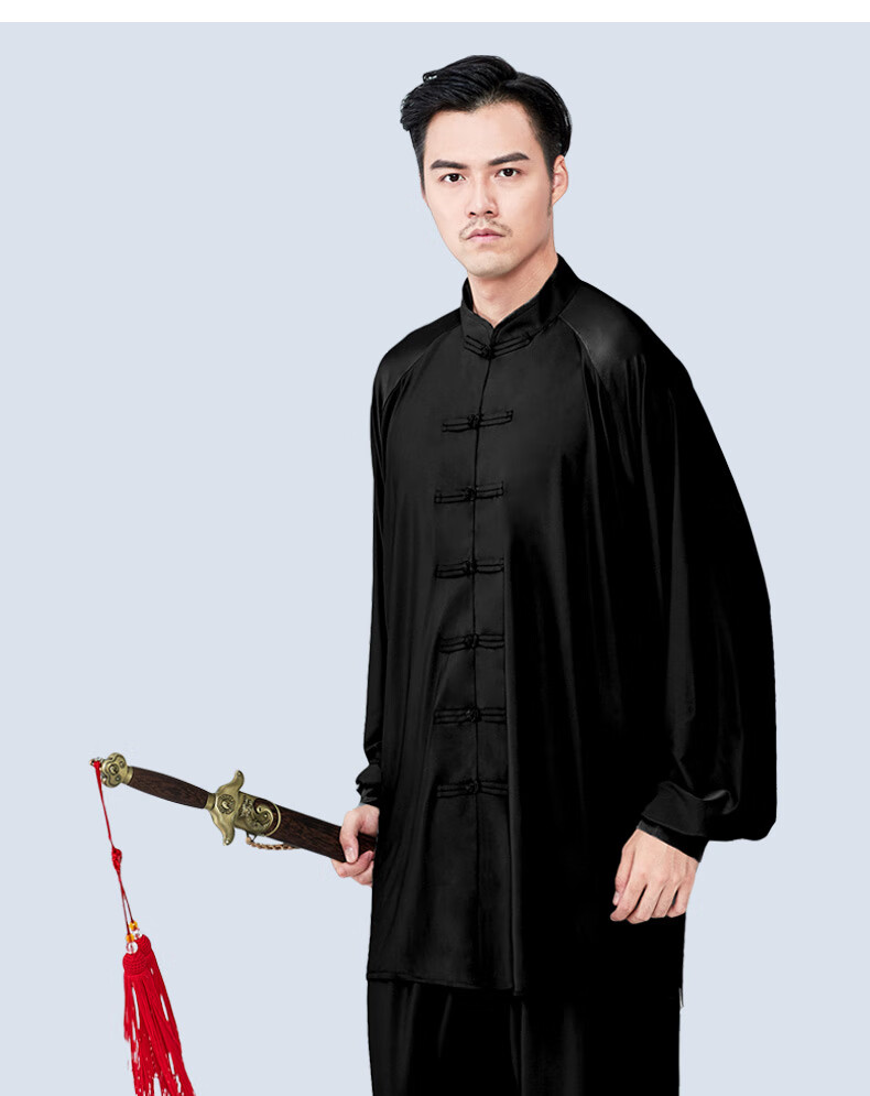 武极堂新款太极服女装春秋牛奶丝短袖武术表演服装夏季太极拳练功服