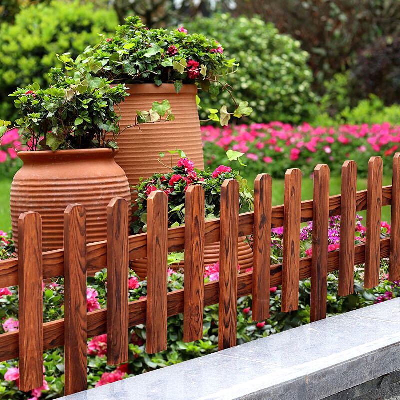 花园草坪防腐木栅栏护栏栏杆围栏小篱笆栏栅装饰庭院围墙户外室外