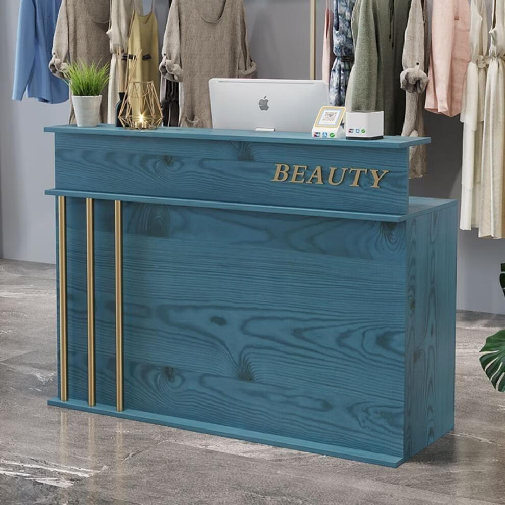 温鑫福新款简约现代收银台小型柜台桌服装店便利店店铺吧台桌市前台