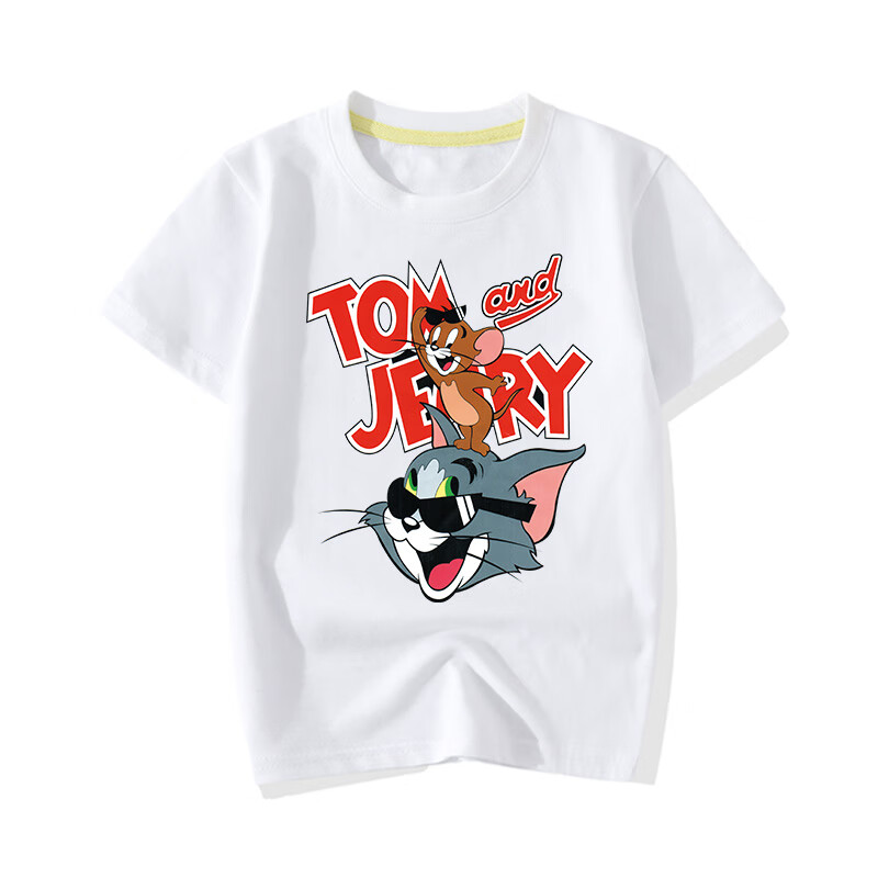 迪士尼儿童猫和老鼠短袖夏季衣服tom and jerry卡通t恤宝宝男童女童