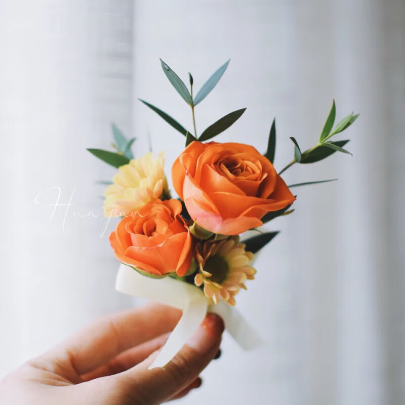 钰尚胸花商务婚礼北京天海同城鲜花花店配送会议戴在胸前结婚用花星星