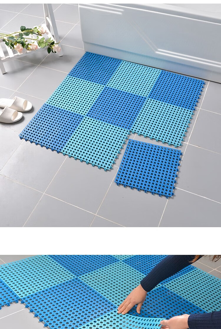 2022新款防漏水浴室垫卫生间地垫洗澡防摔浴室防漏水隔水铺可剪带孔的