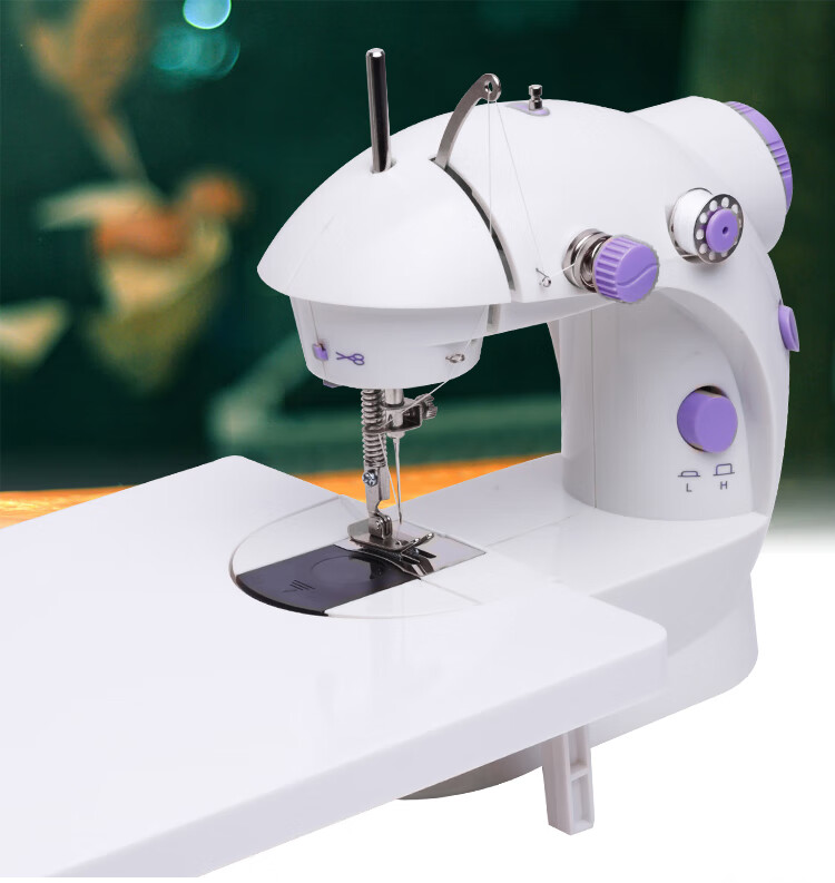 老式缝纫机家用机头台式手电动简易迷你吃厚衣车无灯款10