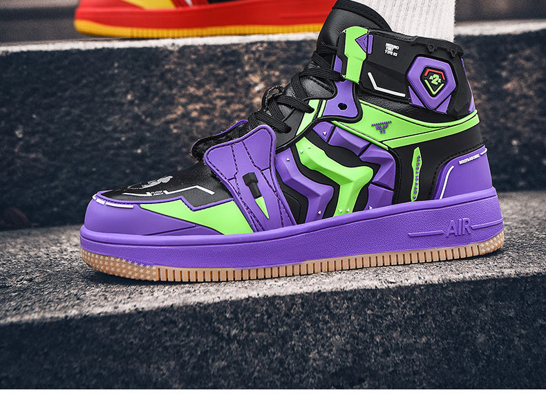 原纯aj初号机联名限量版aj1高帮板鞋男鞋韩版潮流eva机甲运动潮鞋 eva