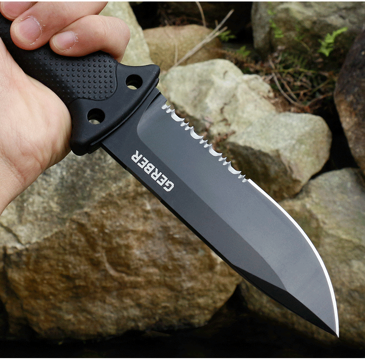 贝尔求生刀戈博户外刀贝尔求生刀多功能直刀小刀荒野求生军刀高硬度