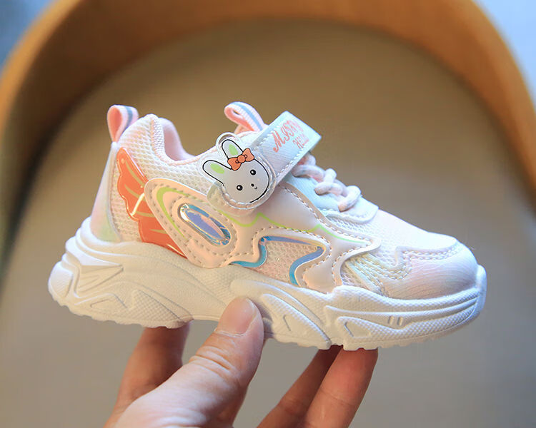 曼笃 老爹鞋女童超可爱鞋季网布透气运动鞋跑步鞋超轻鞋子儿童女网鞋