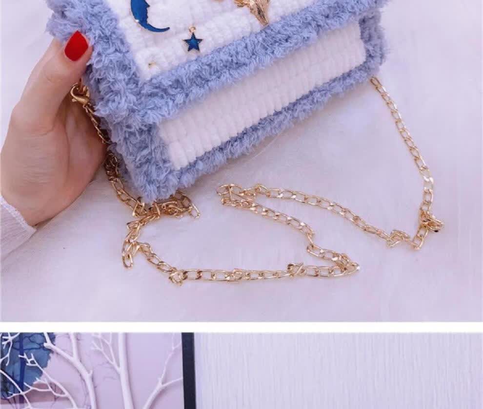 (出行必备)冰条线手工编织包包diy网格包材料包手织自制送女友闺蜜