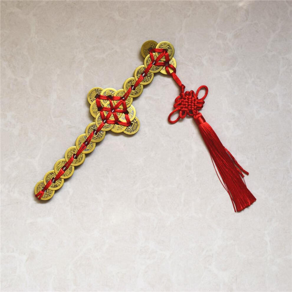 林正英铜钱剑摆件古币五帝钱铜钱宝剑金钱剑铜剑影视家居客厅挂件单排