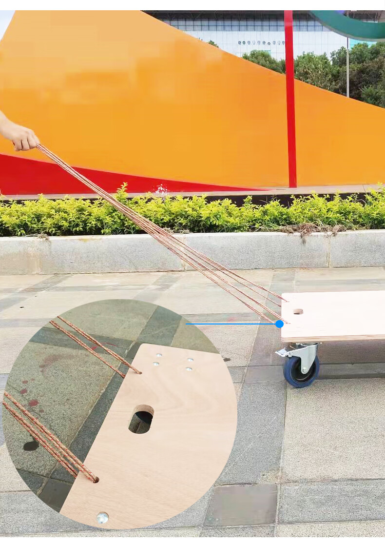 加厚木板车平板乌龟车四轮拖车周转车拉货车搬运车家用静音万向轮