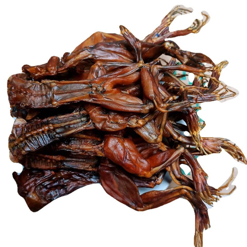 湖南特产腊牛蛙腊青蛙干牛蛙农家烟熏腊腊味散装称重干货 腊牛蛙1000