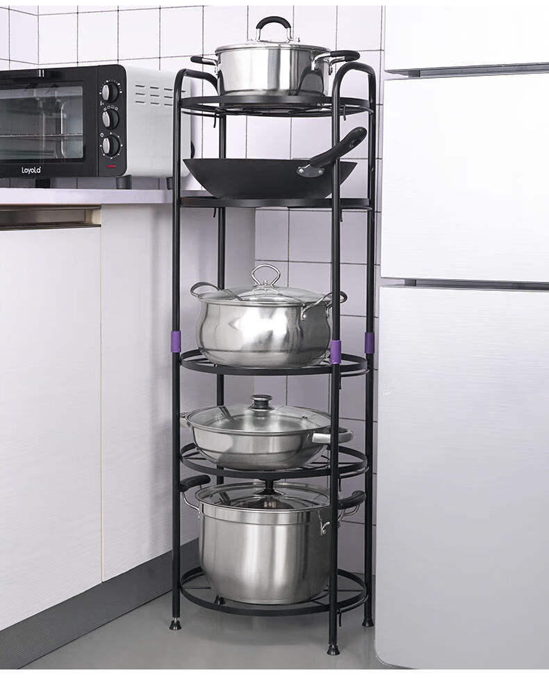 锅架厨房置物架放锅架子多层落地厨具储物架家用多功能锅具收纳架神器
