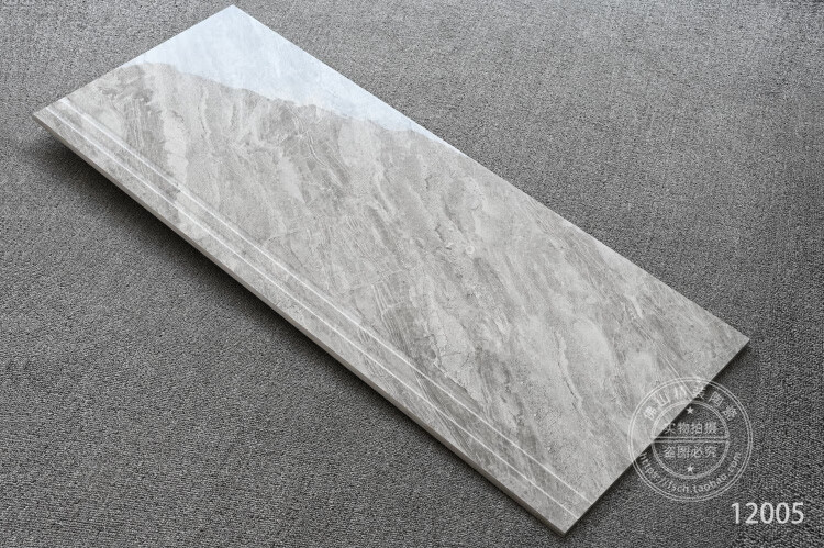 灰色通体楼梯踏步地板砖一体式防滑12米台阶砖梯级大理石瓷13513507