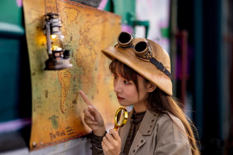 考克帽镜蒸汽朋克探险家安全木髓盔遮阳防晒中山越南马术考克礼草帽