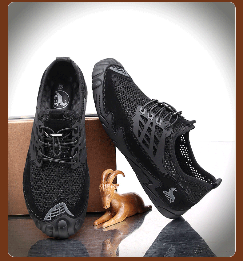 公羊beck轻奢公羊网鞋男透气2022年新款潮男鞋夏季镂空薄款男士运动