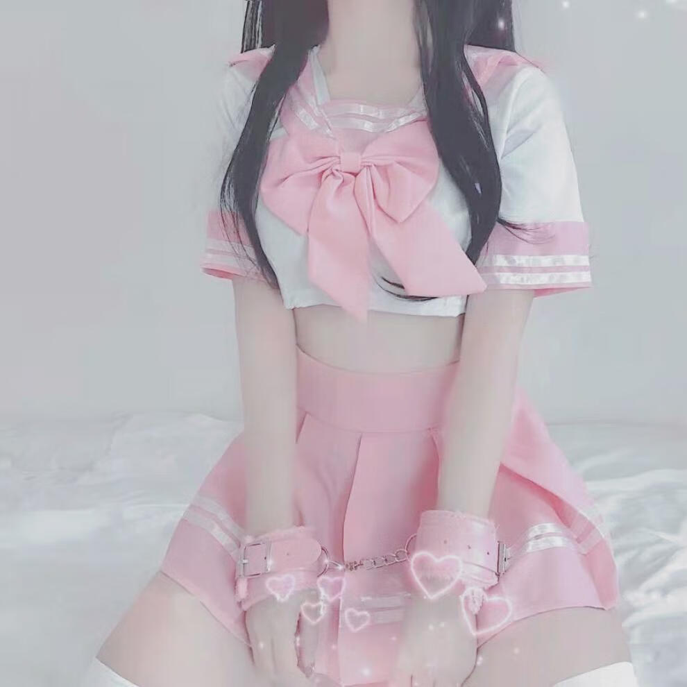 超短裙齐小屁性感二次元超性感日韩系列可爱粉红少女超短裙校园学生jk