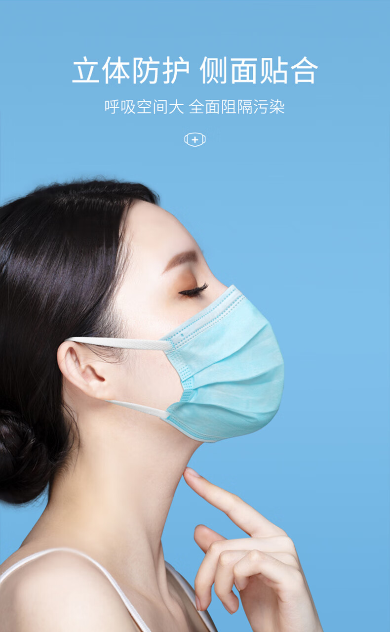 白色口罩一次性医用外科三层正规成人级单独独立包装 白色【500只纸塑