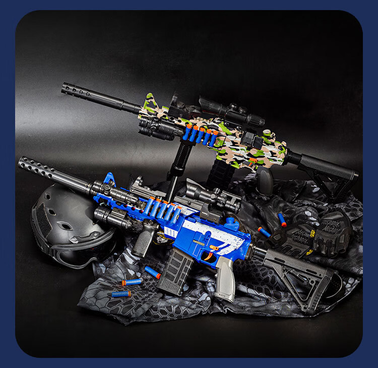 m4突击步抢成人版 全自动电动连发m416下供弹抛壳软弹枪 儿童吃鸡装备