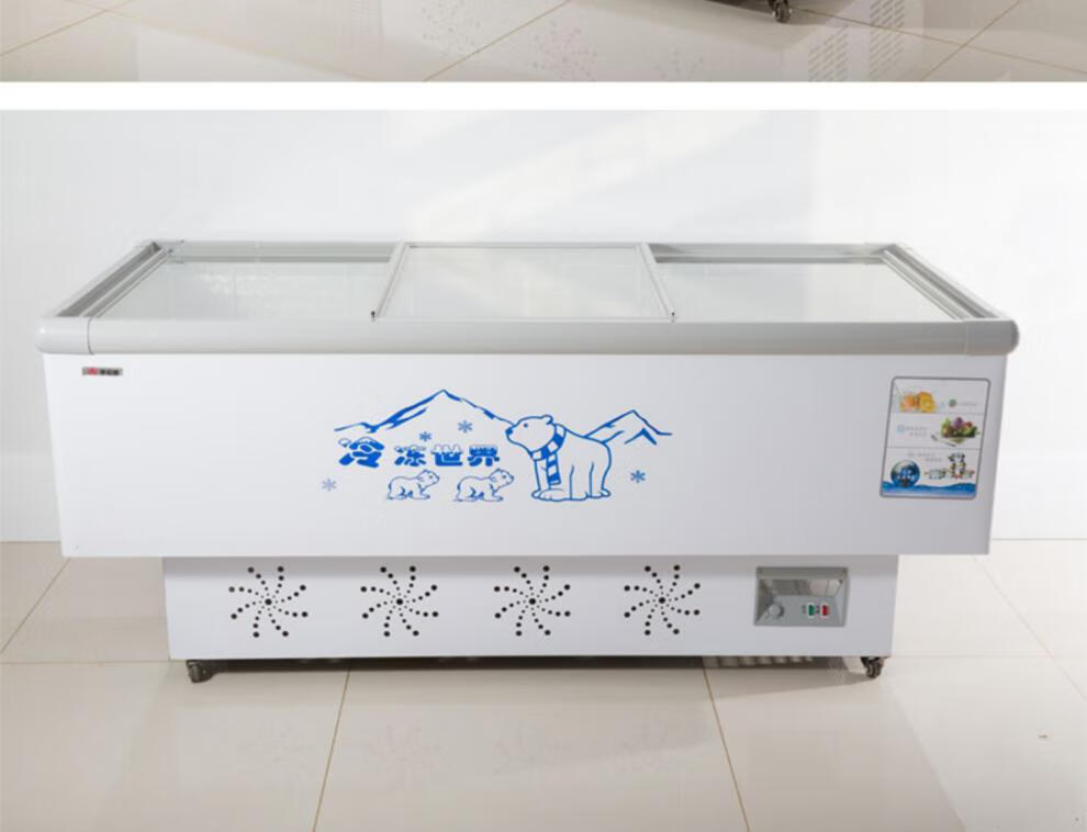冰柜商用大容量展示柜冷柜保鲜冷冻两用岛柜卧式冰箱冷藏超市雪柜 纯