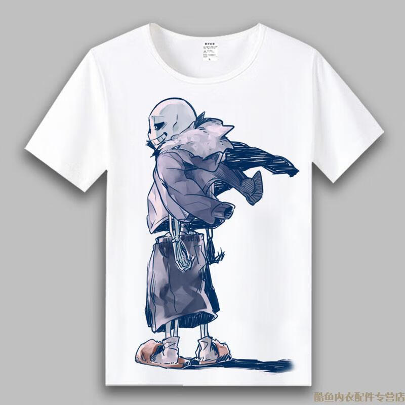 undertale传说之下t恤骷髅兄弟男女周边短袖儿童衣服sans游戏上衣9