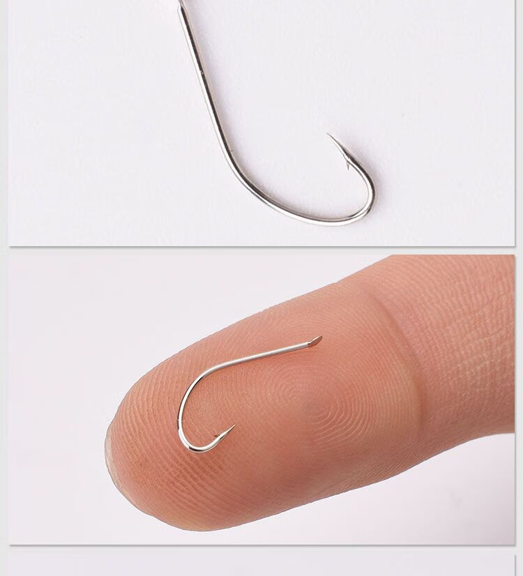 u白狐鱼钩散装有倒刺长柄红虫钓鲫鱼鲤鱼钩不跑鱼渔具用品音然50枚5号