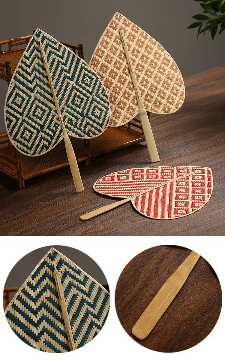 芭蕉扇竹编 纯手工竹编扇团扇舞蹈扇芭蕉扇夏季随身纳凉驱蚊手摇扇