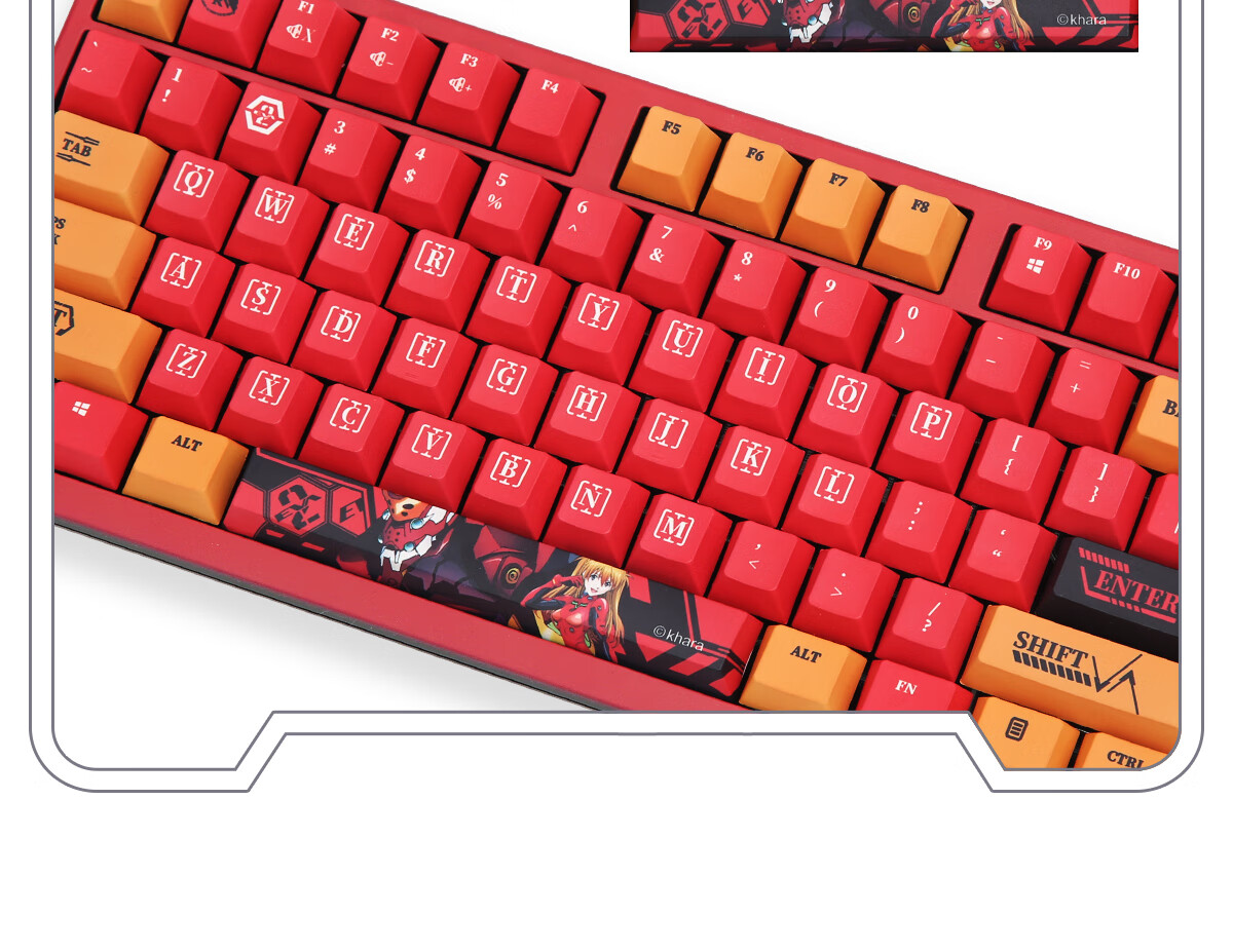 tkl 新世纪福音战士 eva 二号机 定制键盘【图片 价格 品牌 报价】