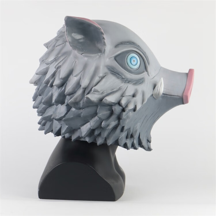 伊之助猪头面具万圣节动漫表演装扮抖音道具 鬼灭之刃天狗面具【图片