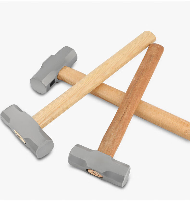 八角锤方头木柄重型砸墙拆墙建筑铁锤榔头工具多功能石工一体锤子钳工