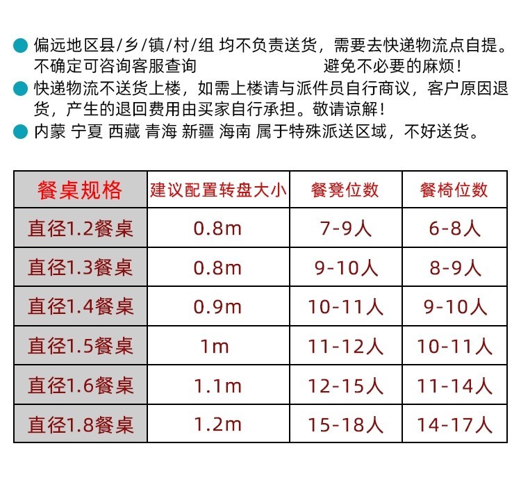 鑫恩理 餐桌大圆桌12人家用折叠圆桌面板家用10人饭桌圆形饭店简易园酒店 直径1.2米【单独桌面】