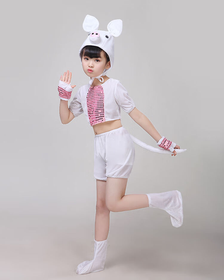 六一儿童小猪演出服装幼儿动物表演服三只小猪卡通动物服男女童ins