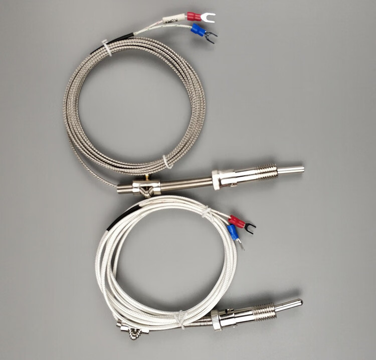 k型e型热电偶温度传感器测温仪压簧式螺钉式电热偶温控探头感温线k型
