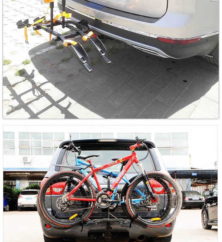 车载自行车架后挂架拖赢越野suv汽车自行车架车载单车架双人折叠后
