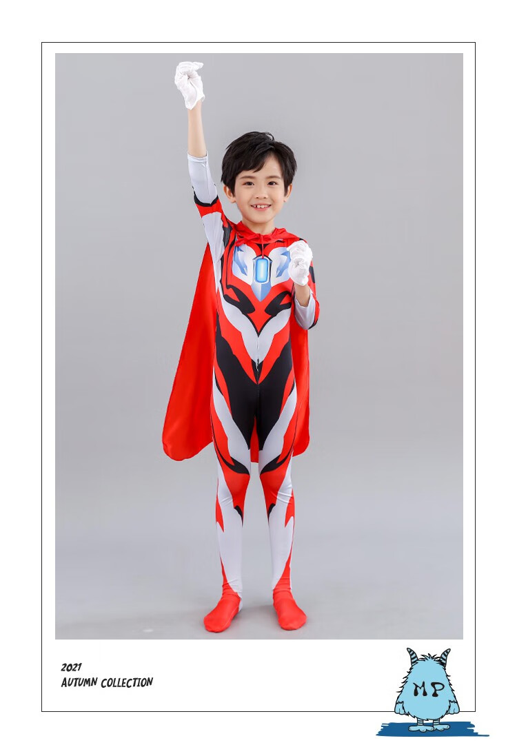 奥特曼衣服银河男孩女童连体衣迪迦真人版欧布服装衣服儿童赛罗男童的
